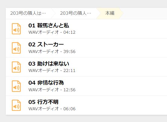 203号の隣人は鍵束ひとつ残して消えた音声